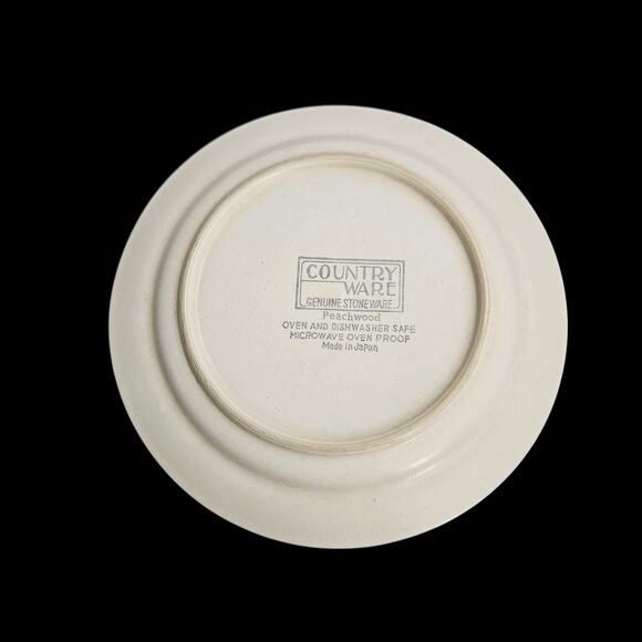 Country Ware Japan Peachwood 8" Salad Plates Set of 2 Pink Floral Stoneware - Picture 2 of 3